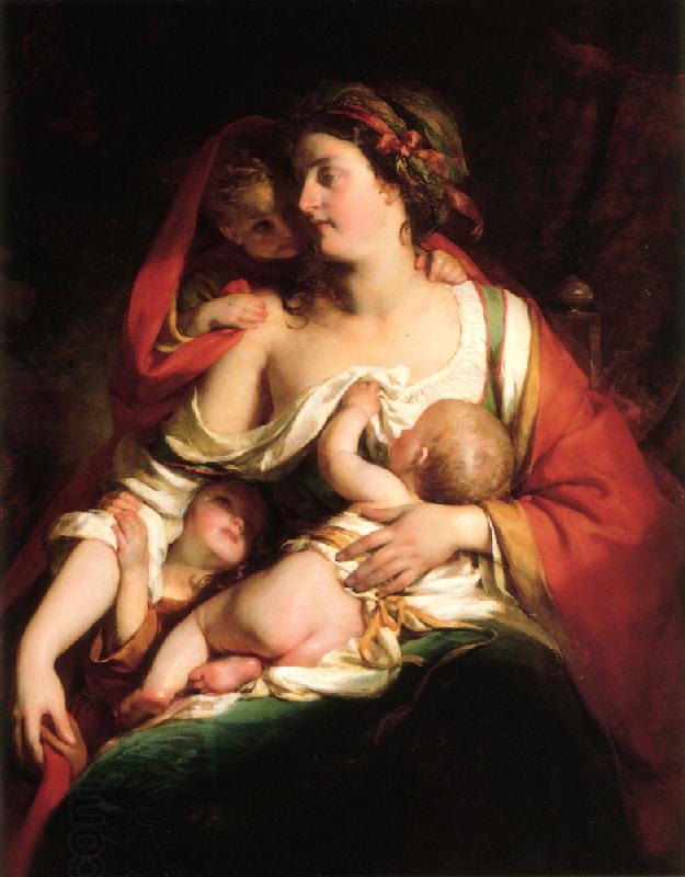Friedrich von Amerling Mutter und Kinder China oil painting art